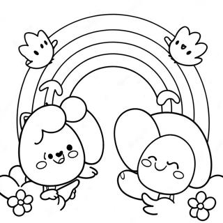 Page De Coloriage Des Amis Arc En Ciel Cyan Joueurs 86726-27406