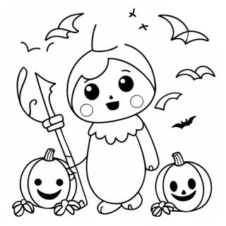 Halloween Kawaii Pages À Colorier