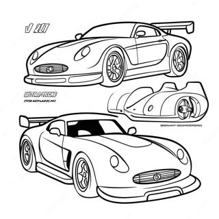 Page De Coloriage De Voiture De Course Coloree 86853-27503