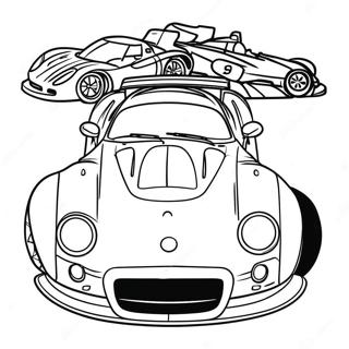 Page De Coloriage De Voiture De Course Coloree 86853-27504