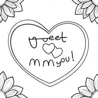 Douce Page De Coloriage Je Taime Maman 86876-27515