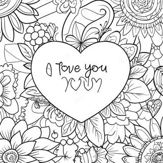 Creative Page De Coloriage Je Taime Maman 86877 27517