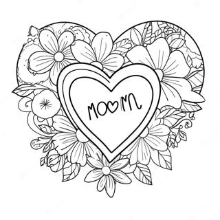 Creative Page De Coloriage Je Taime Maman 86877 27518