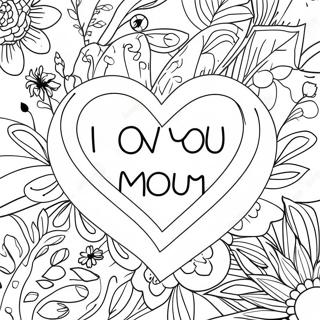 Belle Page De Coloriage Je Taime Maman 86878-27521