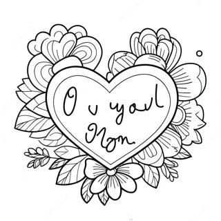 Belle Page De Coloriage Je Taime Maman 86878-27522