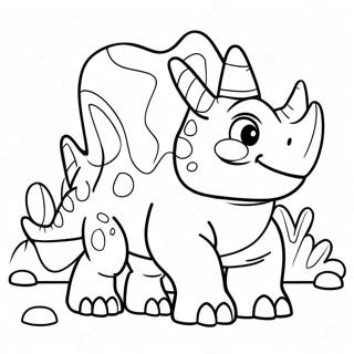 Page A Colorier De Cera Le Triceratops 87085 27686