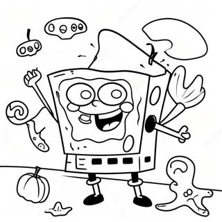 Page A Colorier De Spongebob Halloween 87106-27691