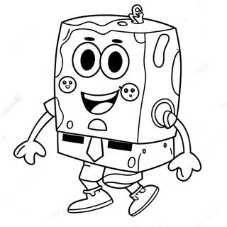 Spongebob En Costume Effrayant Page De Coloriage 87107-27694