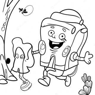 Spongebob Page De Coloriage De Trick Or Treating 87109 27703