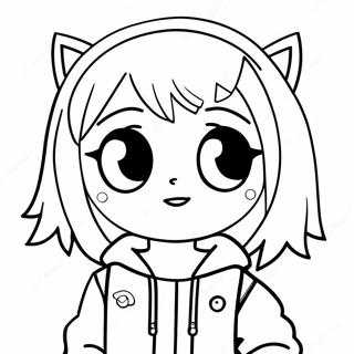 Gacha Life Personnage Tomboy Page De Coloriage 87131-27710