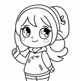 Gacha Life Personnage Tomboy Page De Coloriage 87131-27712