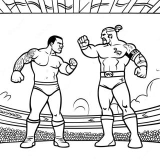 Page De Coloriage Des Superstars De La Wwe En Action 87260-27805