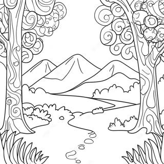 Page De Coloriage Paysage Arts En Points Colores 87363-27886