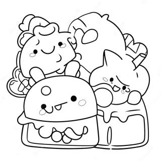 Page De Coloriage Des Adorables Amis Alimentaires Num Noms 87392 27917