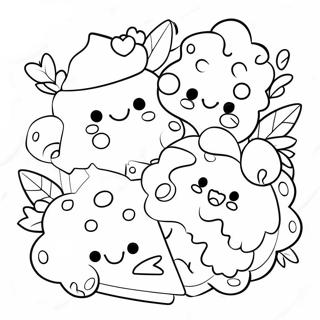 Page De Coloriage Des Adorables Amis Alimentaires Num Noms 87392 27918