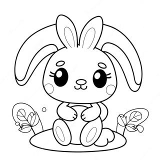 My Melody Avec Un Joli Lapin Page A Colorier 8743-2183