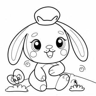 My Melody Avec Un Joli Lapin Page A Colorier 8743-2184