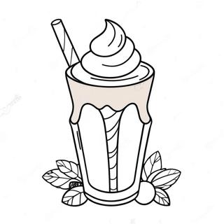 Page De Coloriage De Milkshake Au Chocolat Avec De La Creme Fouettee 87466-27965