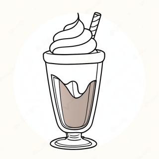 Page De Coloriage De Milkshake Au Chocolat Avec De La Creme Fouettee 87466-27966