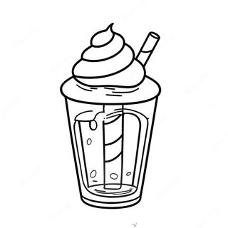 Page De Coloriage De Milkshake Au Chocolat Avec De La Creme Fouettee 87466-27967