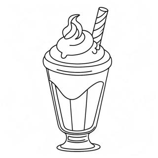 Page De Coloriage De Milkshake Au Chocolat Avec De La Creme Fouettee 87466-27968