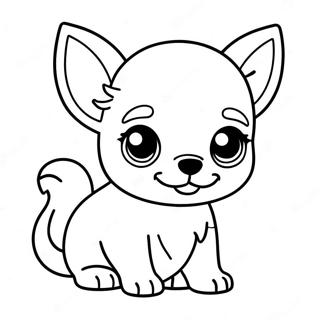 Page De Coloriage De Chiot Chihuahua Mignon 87492-27985