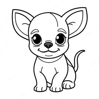 Page De Coloriage De Chiot Chihuahua Mignon 87492-27987