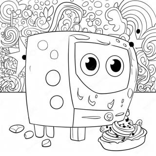 Wubbox Avec Des Motifs Colores Page De Coloriage 87518-28005