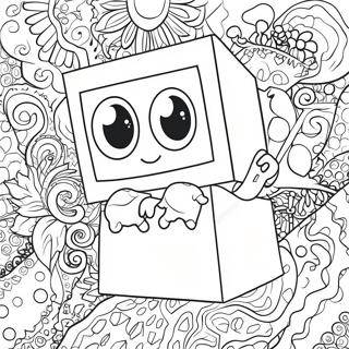 Wubbox Avec Des Motifs Colores Page De Coloriage 87518-28006