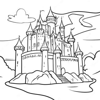 Page De Coloriage Dun Chateau Majestueux 87595 28065