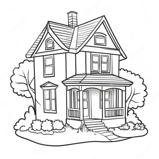 Page De Coloriage Dune Maison Coloree 87598-28077