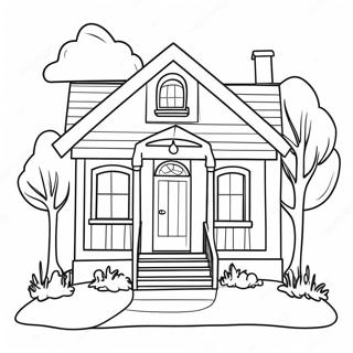 Page De Coloriage Dune Maison Coloree 87598-28079