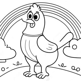 Page De Coloriage De Chica Avec Un Fond Arc En Ciel 87648-28119