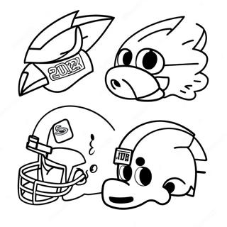 Page De Coloriage Des Mascottes Du Superbowl 2024 87673-28136