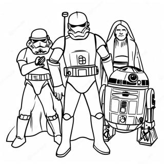 Page De Coloriage Des Personnages De Star Wars 87697-28146