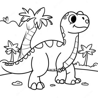 Page De Coloriage Aventure De Dinosaure 87799-28223