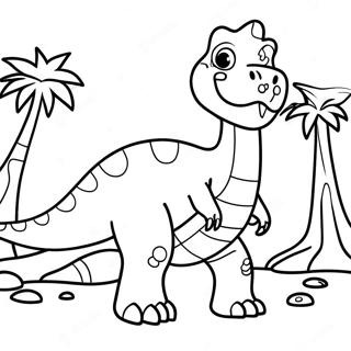 Page De Coloriage Aventure De Dinosaure 87799-28224