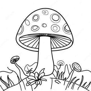 Page De Coloriage De Champignon Psychedelique 87824-28242