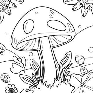 Page De Coloriage De Champignon Psychedelique 87824-28244