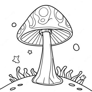 Page De Coloriage De Champignon Psychedelique 87824-28421