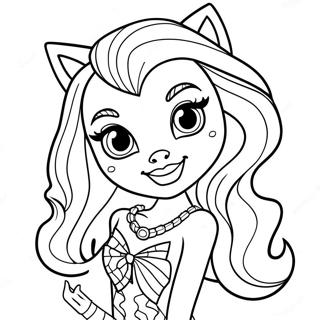 Page De Coloriage De Clawdeen Wolf Monster High 87875-28282