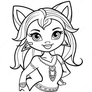 Page De Coloriage De Clawdeen Wolf Monster High 87875-28284