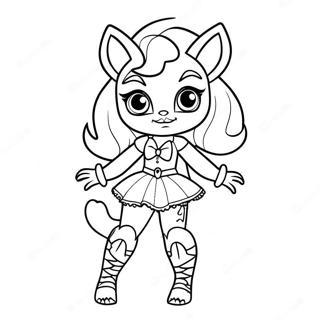Page De Coloriage De Clawdeen Wolf En Tenue Effrayante 87876-28465