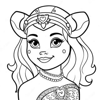 Page De Coloriage De Clawdeen Wolf Avec Des Accessoires Styles 87877-28471