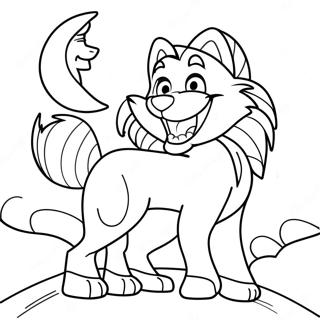 Clawdeen Wolf Hurlant A La Lune Page De Coloriage 87878-28294