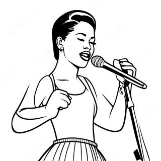 Selena Quintanilla En Performance Live Page De Coloriage 87904-28493