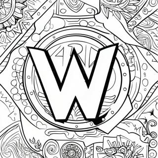 Logo Wwe 3d Page De Coloriage 87955 28529