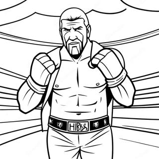 Page De Coloriage 3d Triple H Dans Le Ring 87957-28539