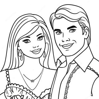 Page De Coloriage Barbie Et Ken 87979-28361