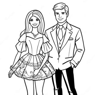 Page De Coloriage Barbie Et Ken 87979-28363